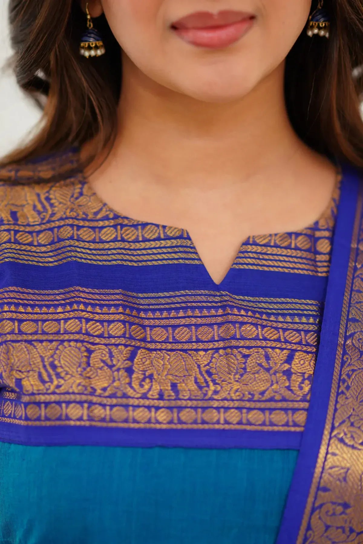 Tnisha Royal Blue Silk Salwar Suits