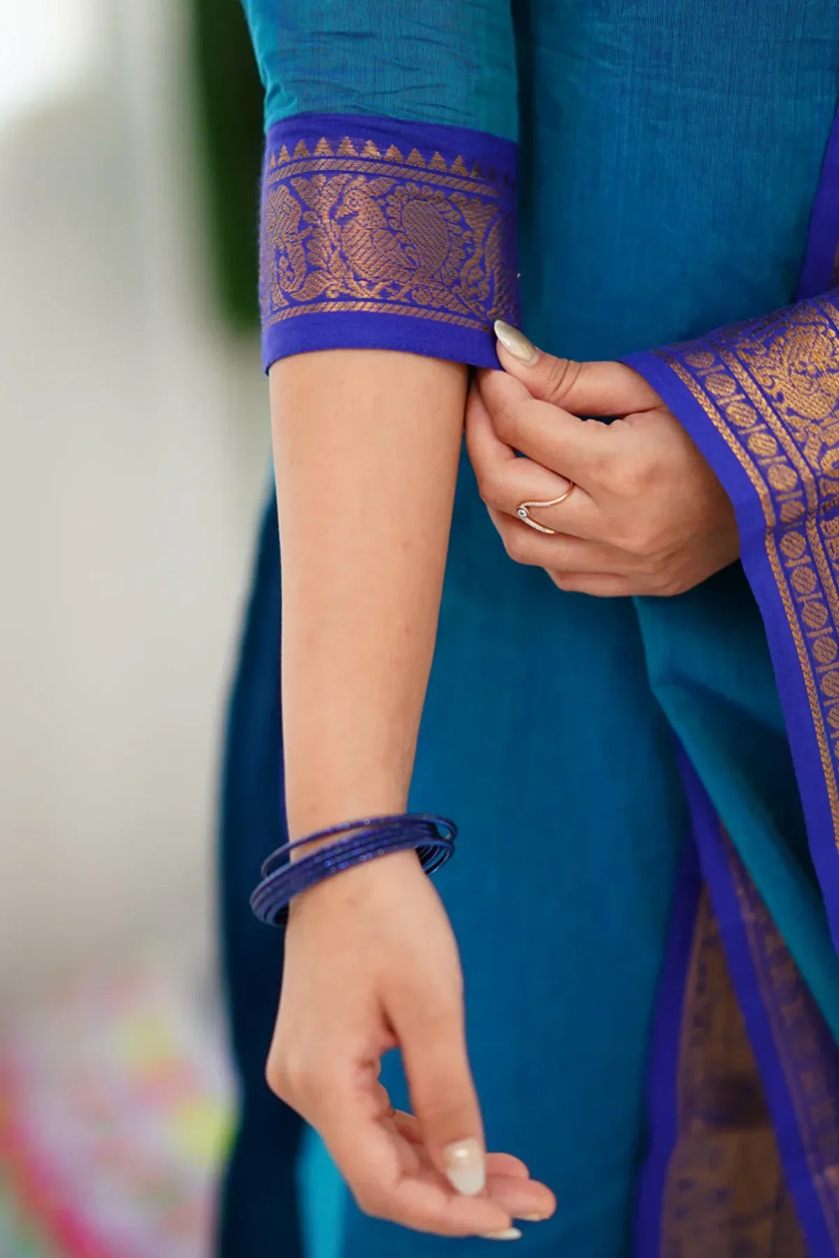 Tnisha Royal Blue Silk Salwar Suits