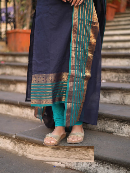 Tnisha Kajal Blue Cotton Salwar Suits