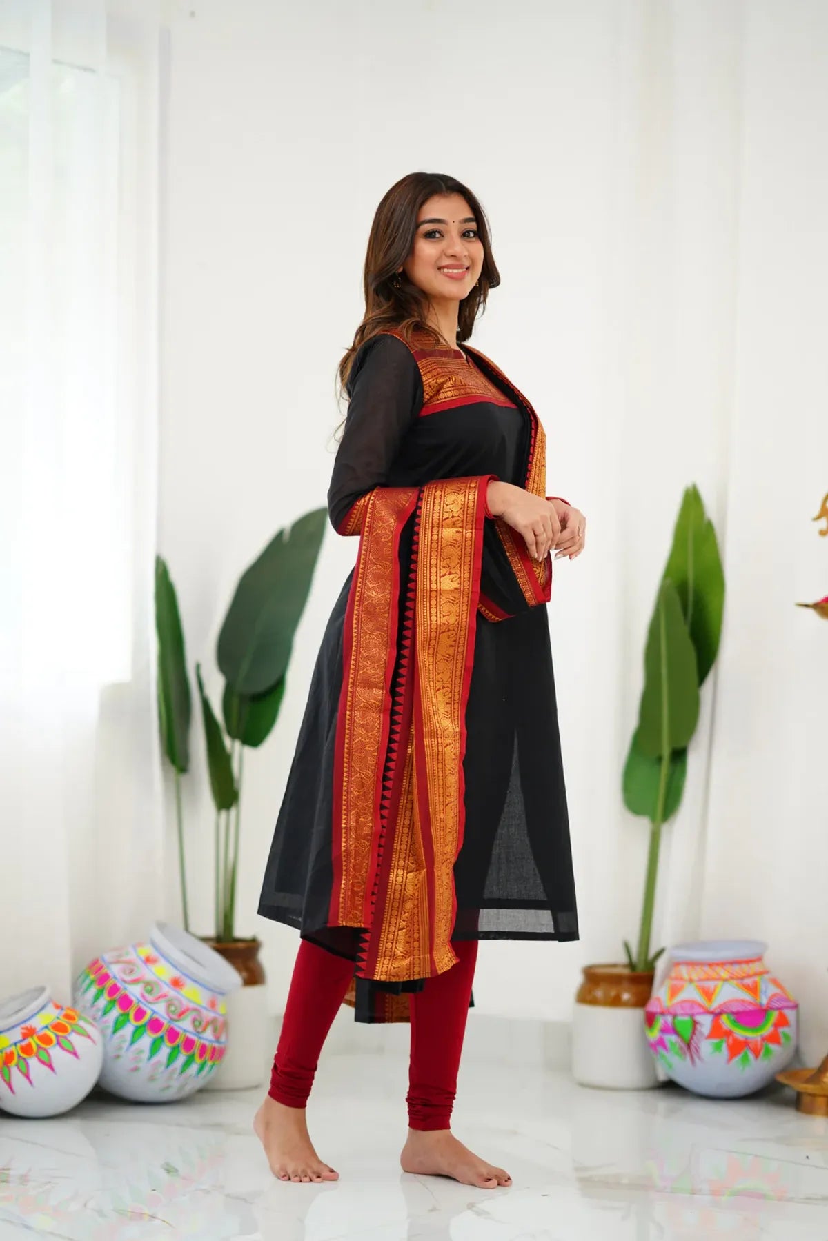 Tnisha Black Silk Salwar Suits